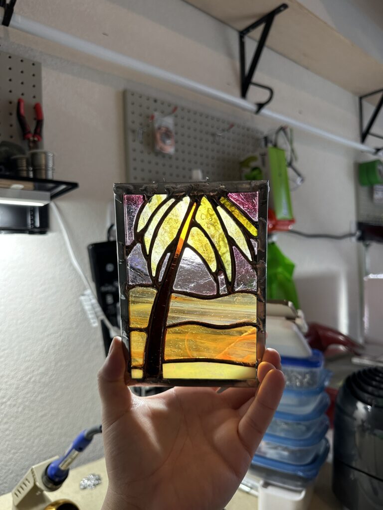 Palm tree on a beach.